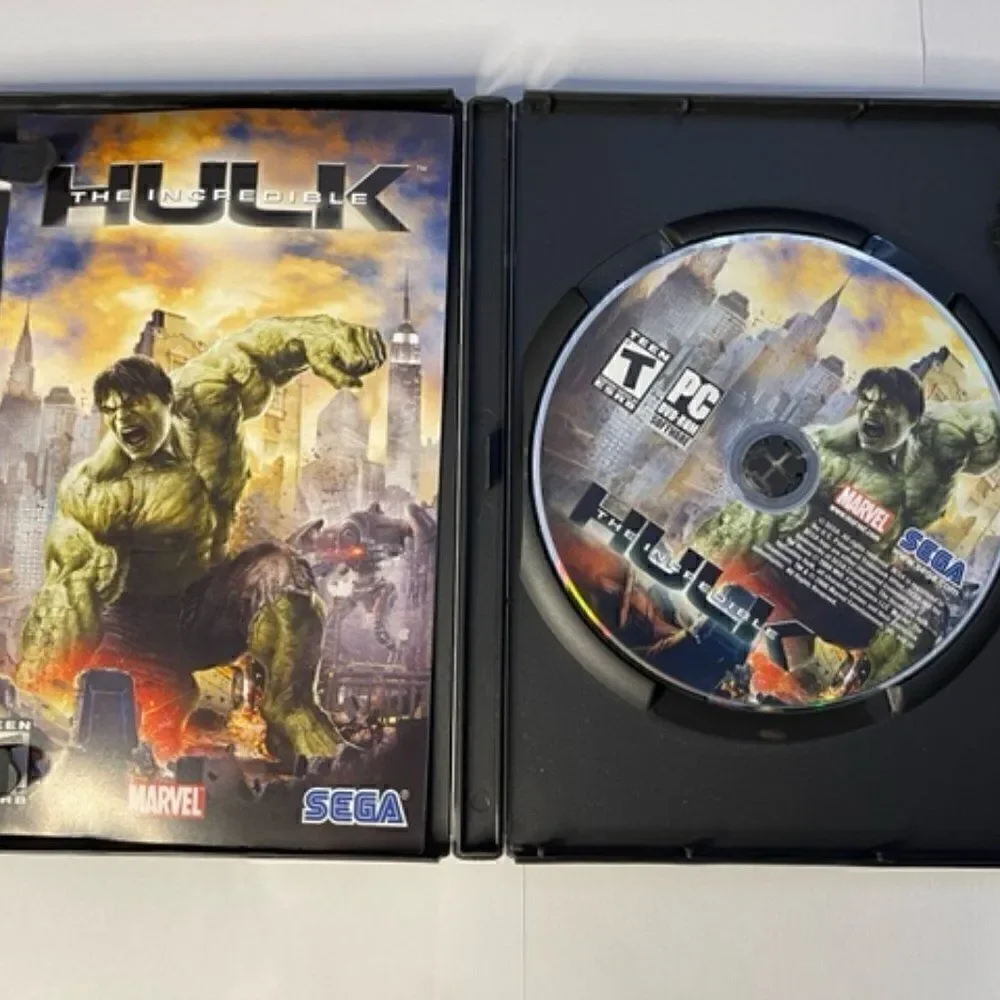 The Incredible Hulk-PC DVD-ROM-Marvel Sega-Rated T Very good condition - Cover,